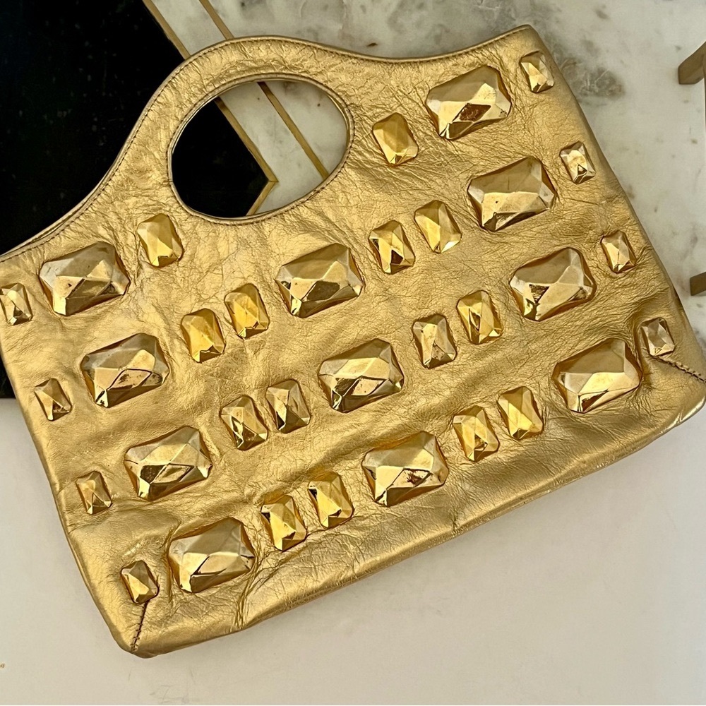 •RARE & STUNNING Luxe Goldi Rocks bag - Picture 6 of 10